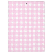 Pink Motivational Gingham Klemmbrett (Rückseite)
