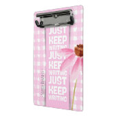 Pink Motivational Gingham Mini Klemmbrett (Gewinkelt2)