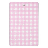 Pink Motivational Gingham Mini Klemmbrett (Rückseite)