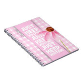 Pink Motivational Gingham Notizblock (Rechte Seite)
