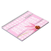 Pink Motivational Gingham Notizblock (Linke Seite)
