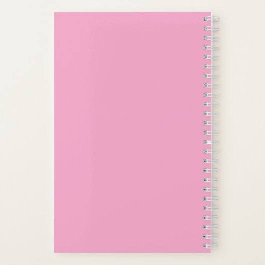 Pink Motivational Spiral Notebook Notizblock (Rückseite)
