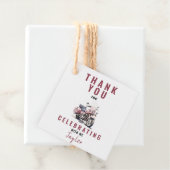 Pink Motorbike Square Gefallen Tag Geschenkanhänger (Beispiel)