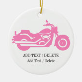 Pink Motorcycle Ornament (Vorne)