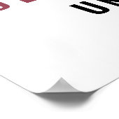 Pink Motorrad Geburtstag Custom-Zeichen Poster (Ecke)