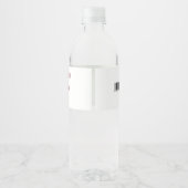 Pink Motorrad Geburtstag Wasserflasche Etikett (Rückseite)