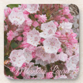 Pink Mountain Laurel Floral Getränkeuntersetzer (Vorderseite)