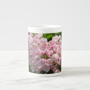 Pink Mountain Laurel Knochen China Tasse