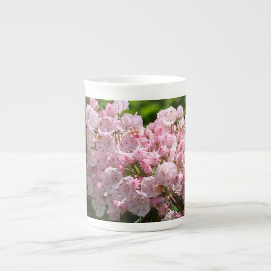 Pink Mountain Laurel Knochen China Tasse (Vorderseite)