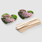 Pink Mountain Laurel Wedding Paddle Fan Fächer (Non-assembled)