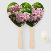 Pink Mountain Laurel Wedding Paddle Fan Fächer (Vorne und Hinten)