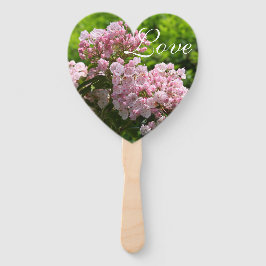 Pink Mountain Laurel Wedding Paddle Fan Fächer