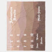 Pink Mountains Adventure erwartet Baby Milestone Fleecedecke (Vorderseite)