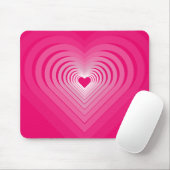 Pink Mouse Pad mit Herz Mousepad (Mit Mouse)