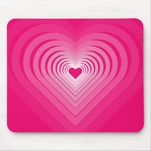 Pink Mouse Pad mit Herz Mousepad