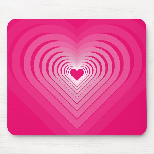 Pink Mouse Pad mit Herz Mousepad (Vorne)