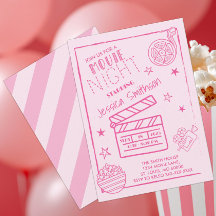 Pink Movie Night Partys Geburtstag