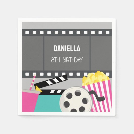 PINK MOVIE NIGHT SERVIETTE (Vorderseite)