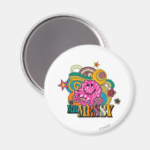 Pink Mr. Messy | Farbige Wirbel und Sterne Magnet (Vorderseite/Rückseite)