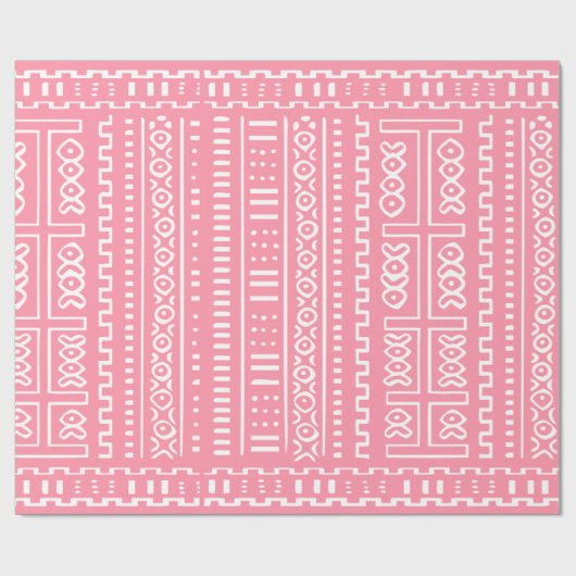 Pink Mud Tuch Muster Geschenkpapier (Flach)