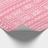 Pink Mud Tuch Muster Geschenkpapier (Ecke)