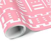 Pink Mud Tuch Muster Geschenkpapier (Rolleneckpunkt)