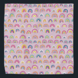 Pink-Muldenbogen-Muster Halstuch<br><div class="desc">Rosa buntes Aquarellmuster bandana. Matching-Elemente verfügbar. Originale Kunst von Künstlern eigene Illustrationen. Bitte nutzen Sie den unten stehenden Button für die Nachricht,  um weitere Anpassungen und spezielle Anfragen zu erhalten. © Zoe Chapman Design</div>