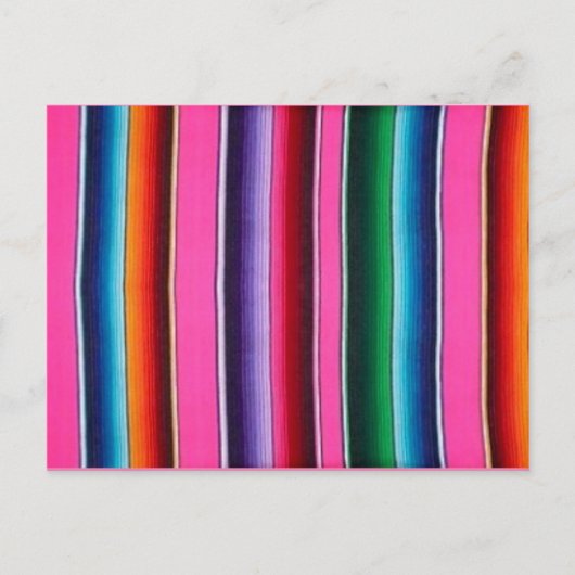 Pink Multi-Serape Mexikanischer Decken Postkarte (Vorderseite)