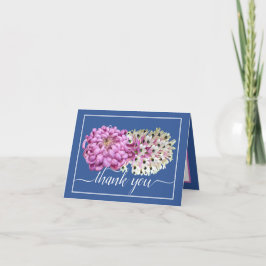 Pink Mum & White Orchids Blumenchic Vielen Dank Karte