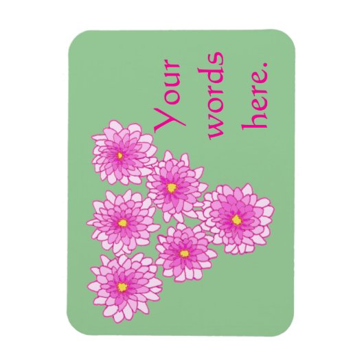 Pink Mums Blume Chrysanthemums Magnete (Vertikal)
