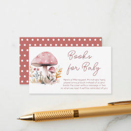 Pink Mushroom Baby Duschbücher Begleitkarte