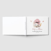 Pink Mushroom Baby in Bloom Butterfly Babydusche Gästebuch (Voll)