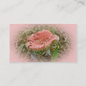 Pink Mushroom Business Card Visitenkarte (Rückseite)