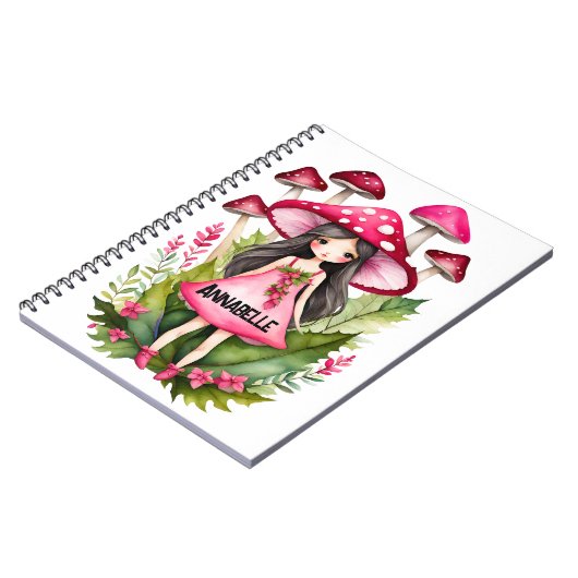 Pink Mushroom-Feeling-Notebook Notizblock (Linke Seite)