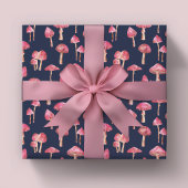 Pink Mushroom-Muster Geschenkpapier