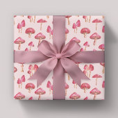 Pink Mushroom-Muster Geschenkpapier