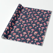 Pink Mushroom-Muster Geschenkpapier (Ungerollt)