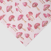 Pink Mushroom-Muster Seidenpapier (Detail)