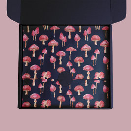 Pink Mushroom-Muster Seidenpapier