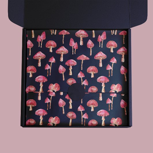 Pink Mushroom-Muster Seidenpapier