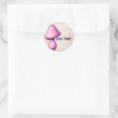 Pink Mushroom Stickers (Tasche)
