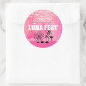 Pink Music Festival Vielen Dank Runder Aufkleber (Tasche)