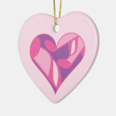 Pink Music Heart Keramik Ornament (Links)