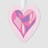 Pink Music Heart Ornament (Vorderseite)