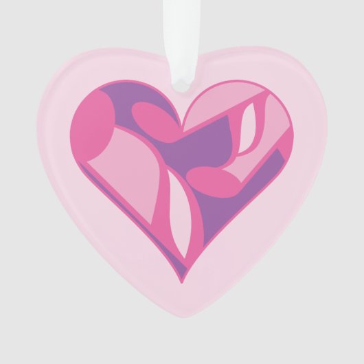 Pink Music Heart Ornament (Vorderseite)