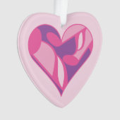 Pink Music Heart Ornament (Vorderseite)