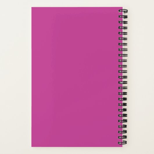 Pink Music Keyboard Spiral Notebook Notizblock (Rückseite)