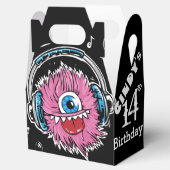 Pink Music Monster mit Kopfhörer Gefälligkeitsbox Geschenkschachtel (Geöffnet)