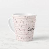 Pink Music Notes Sheet Milchtasse (Linke Ecke)