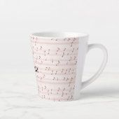 Pink Music Notes Sheet Milchtasse (Rechts)